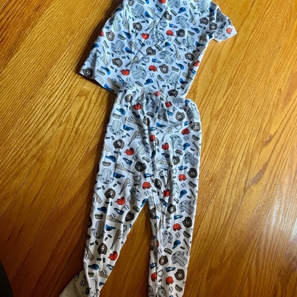 Janie and Jack Boys 2T Short Sleeve Pajama Set with Baseball Pattern